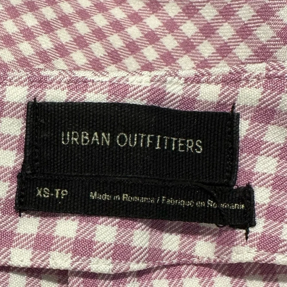 Urban Outfitters Gingham Lavender Purple Mini Skirt-XS TP